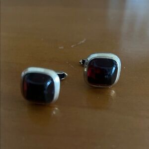 Elegant Gold and RedCufflinks